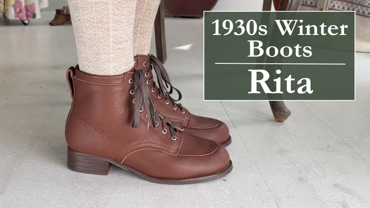 Womens 1930s Winter Boots - Rita