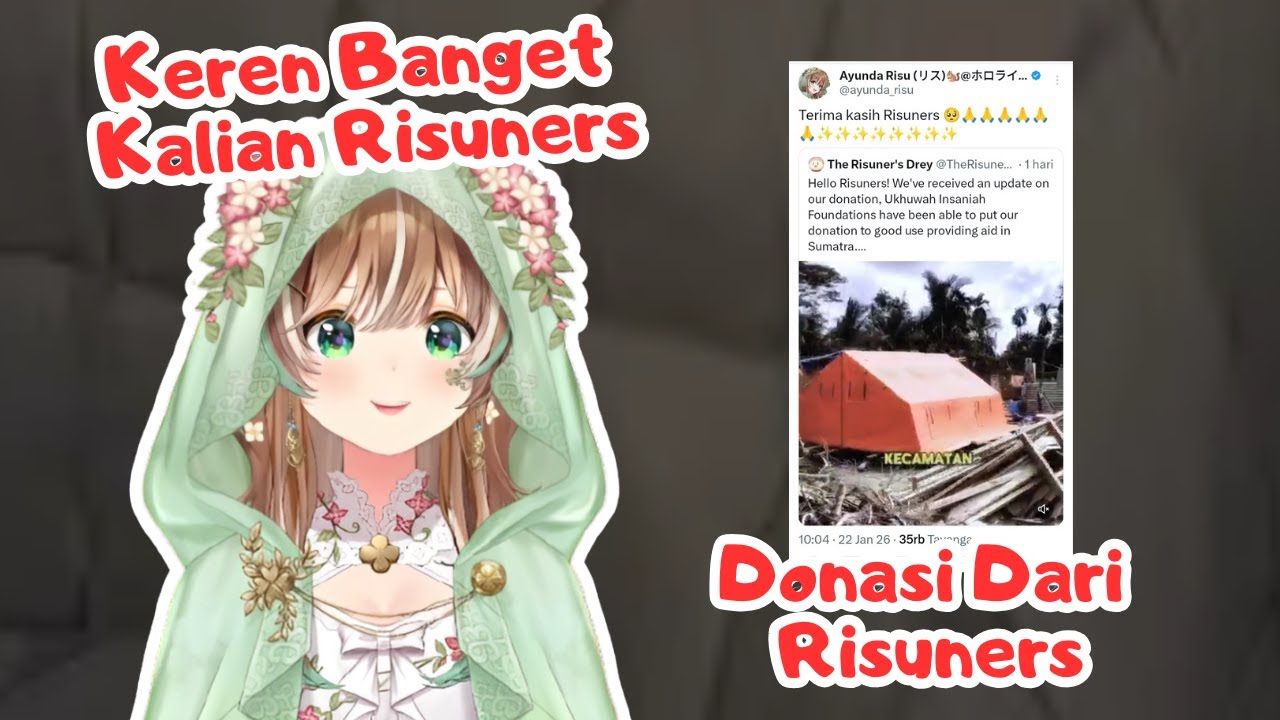 Apresiasi Risu ke Risuners yang ikut berdonasi untuk korban bencana di Sumatra [Hololive ID Clip]