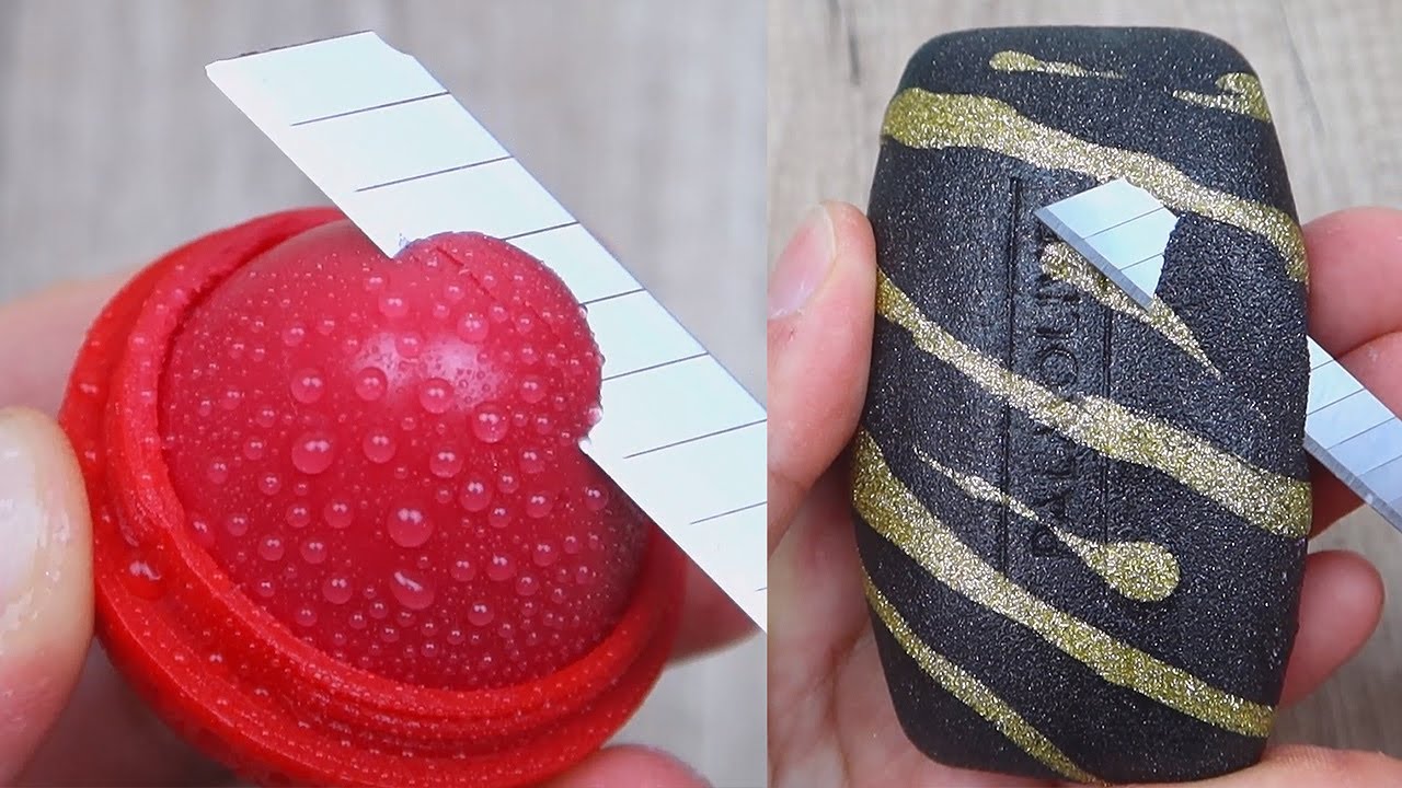 Relaxing Soap Cutting ASMR. Satisfying Soap and lipstick cutting. Corte de jabón - 1171