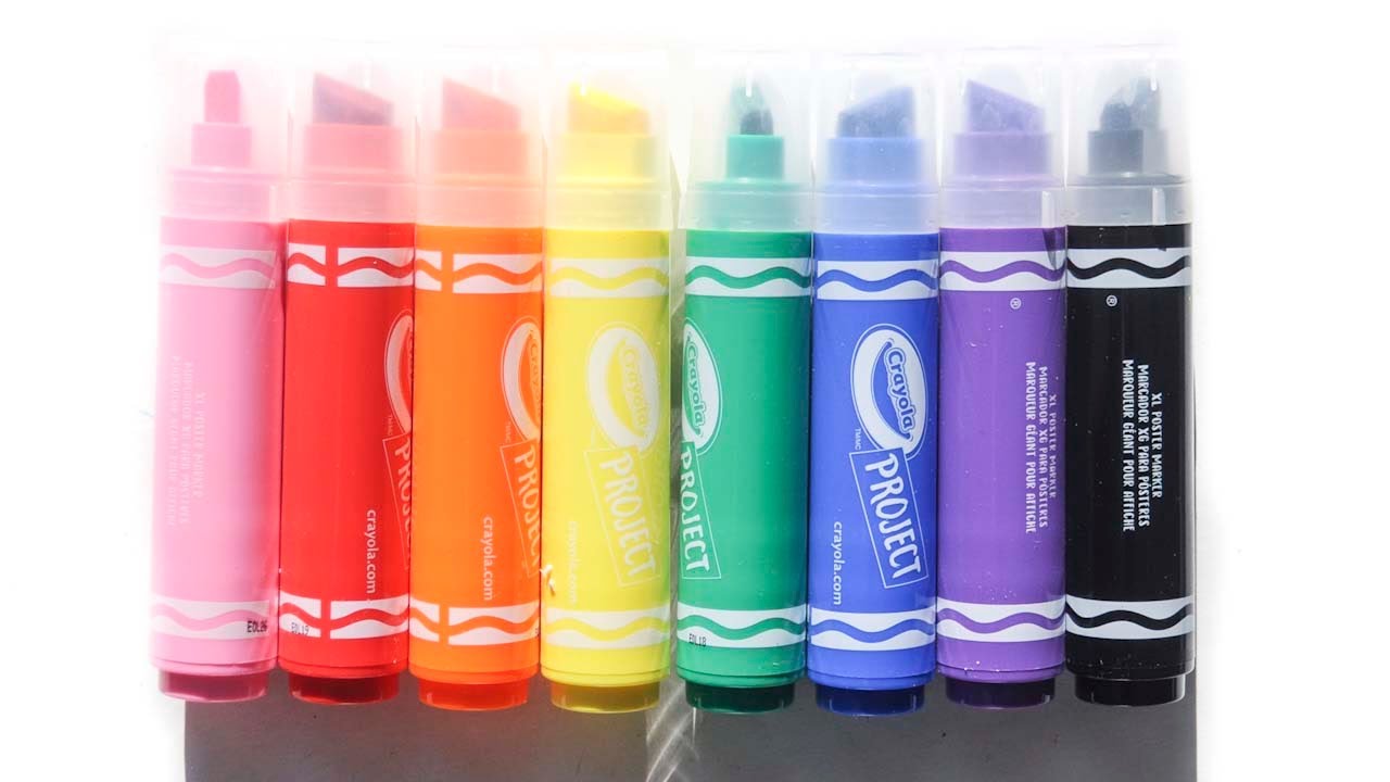 Самые большие маркеры Crayola! Новые маркеры для постеров и контурные маркеры Crayola Project XL