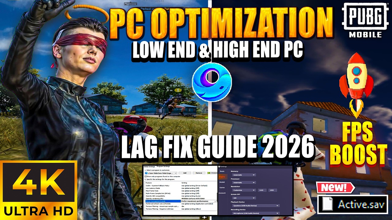 Gameloop + NVIDIA Optimization Guide 2026 | PUBG Mobile Emulator Lag Fix for Low & High End PCs