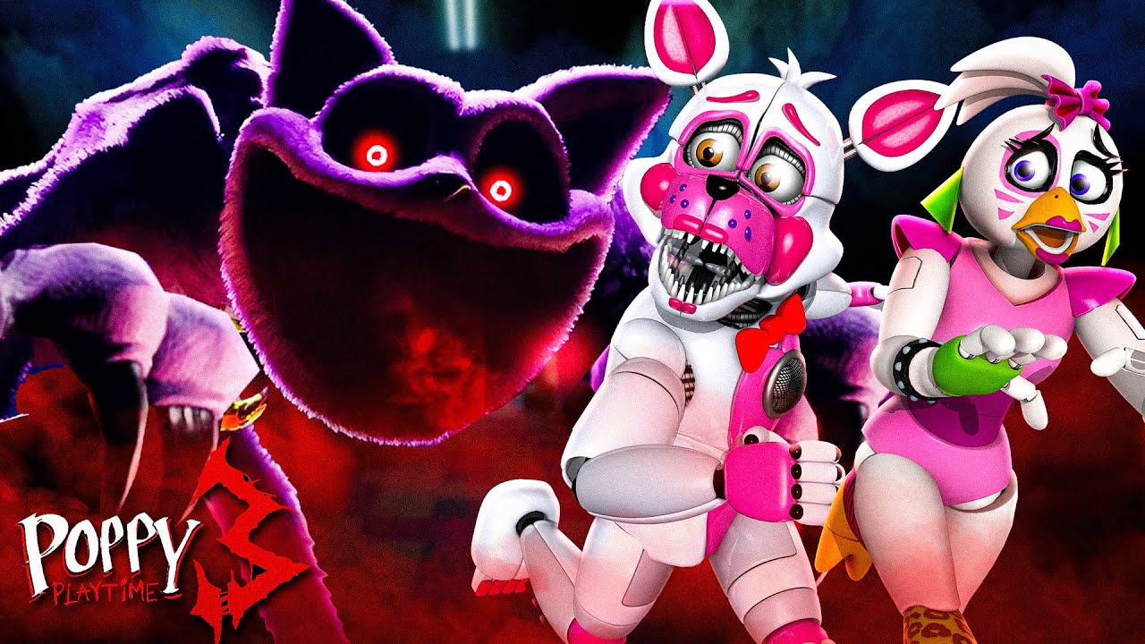 Glamrock Chica Meets CATNAP In Poppy Playtime Chapter 3!