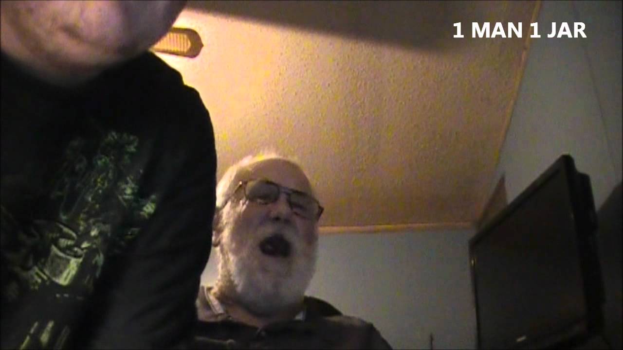 Angry Grandpa watches 2 guys 1 horse and 1 Man 1 Jar