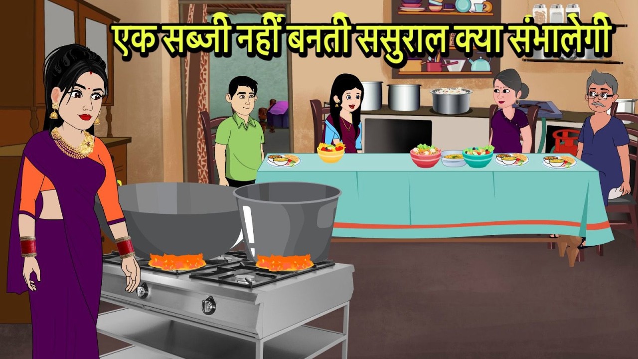 एक सब्जी नहीं बनती ससुराल क्या संभालेगी Hindi Kahani | Moral Stories | Hindi Cartoon | Kahani New