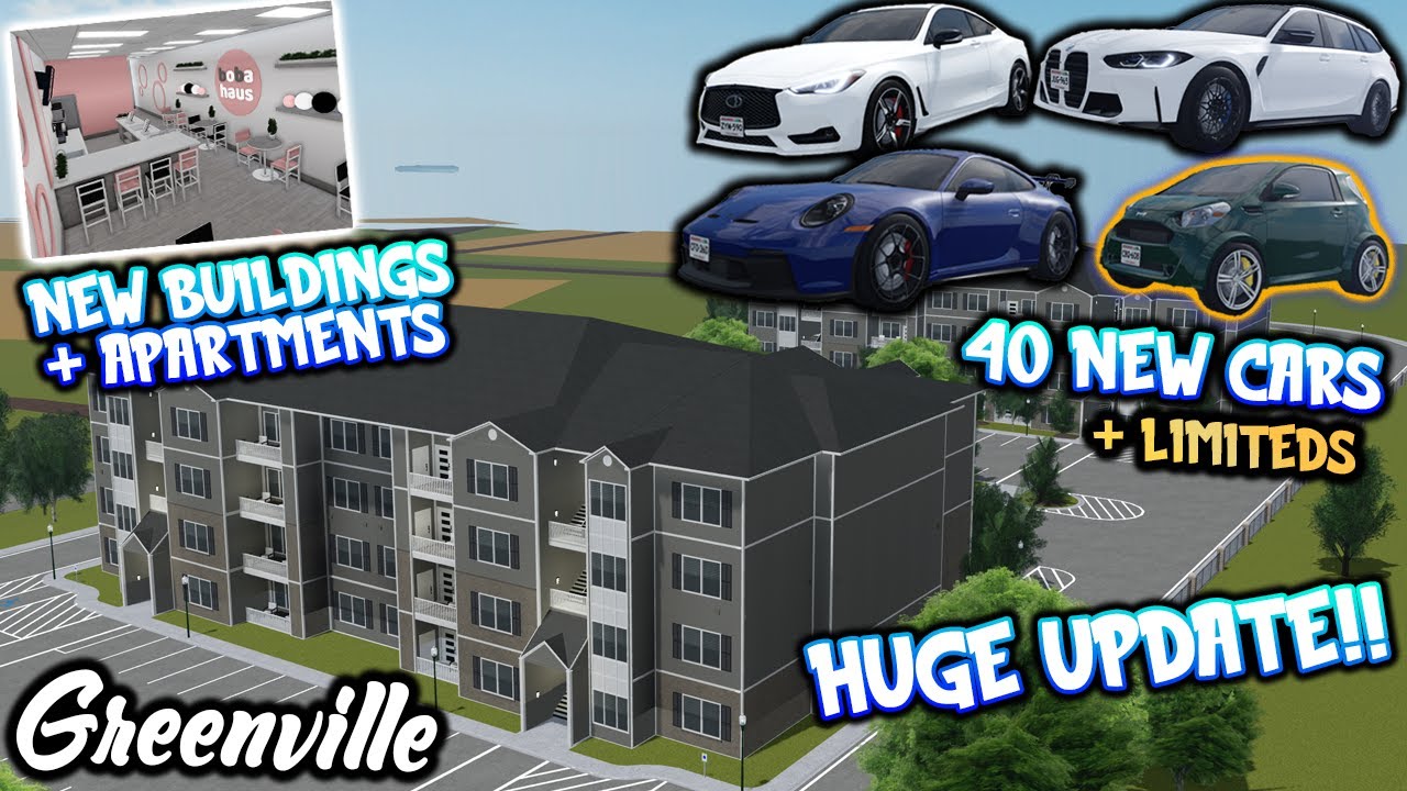(40 NEW CARS, APARTMENTS, NEW BUILDINGS & MORE!) HUGE GREENVILLE UPDATE!! || ROBLOX - Greenville