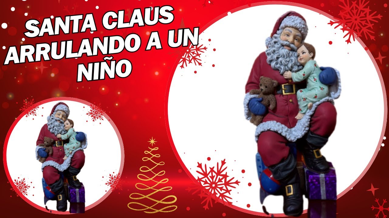 PINTA A SANTA CLAUS CON UN NIÑO