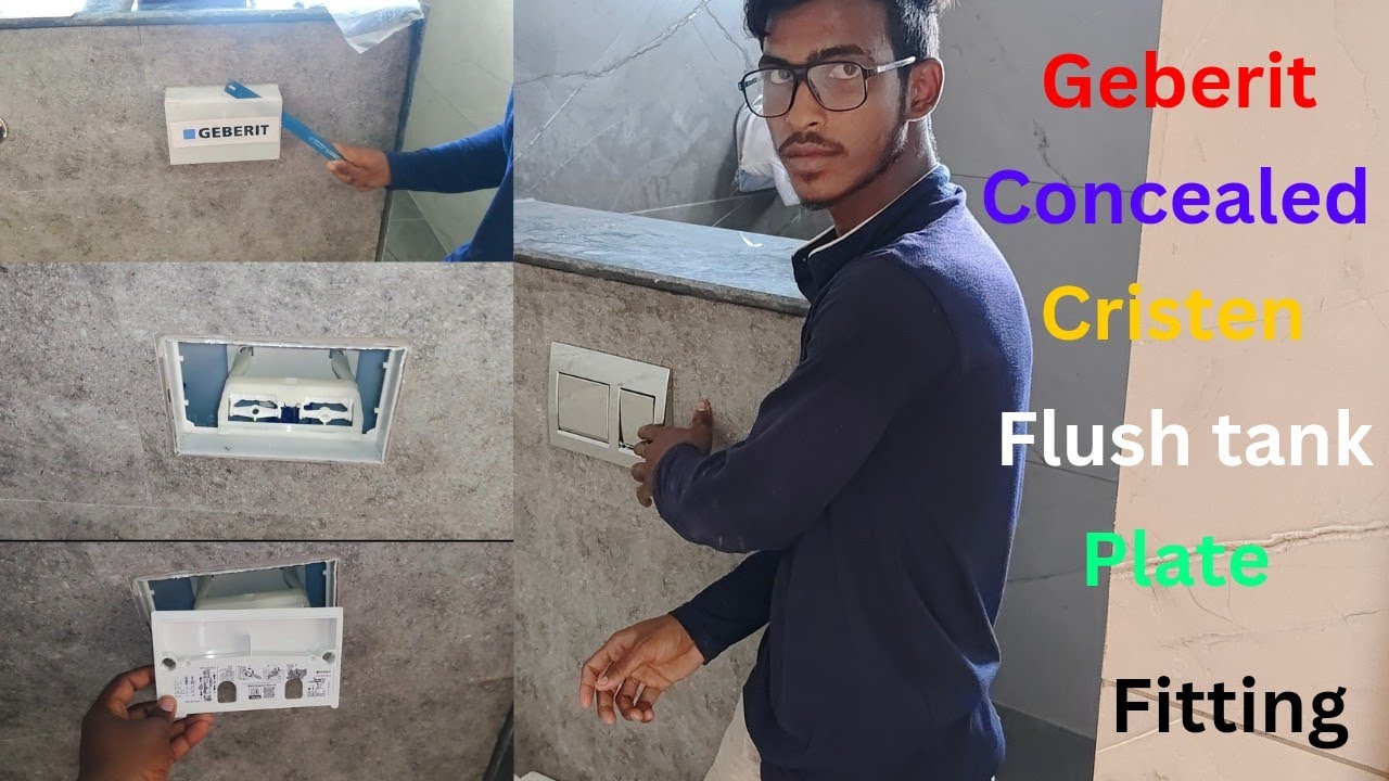 Geberit Concealed Cristen Flush Tank Plate Fitting || How to install concealed flush tank plate