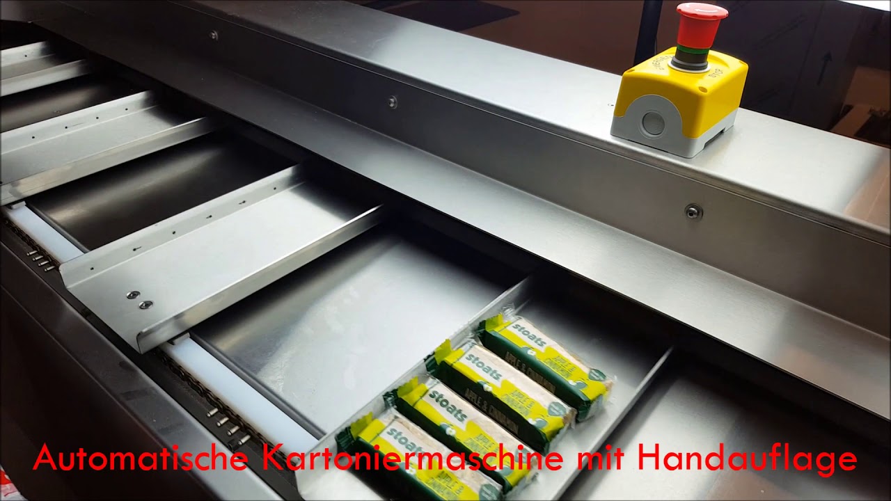 Vollautomatische Kartoniermaschine mit Handauflage