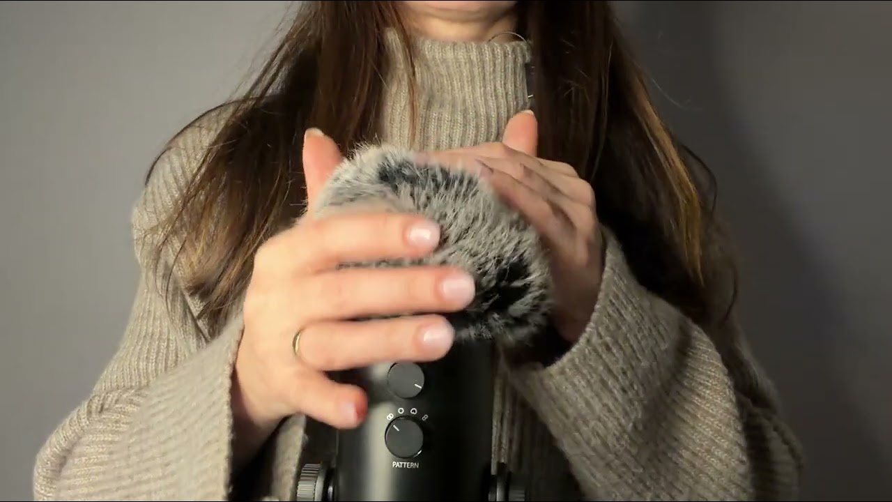 ASMR Guided Whispering + Fluffy Mic Brushing for Deep Sleep