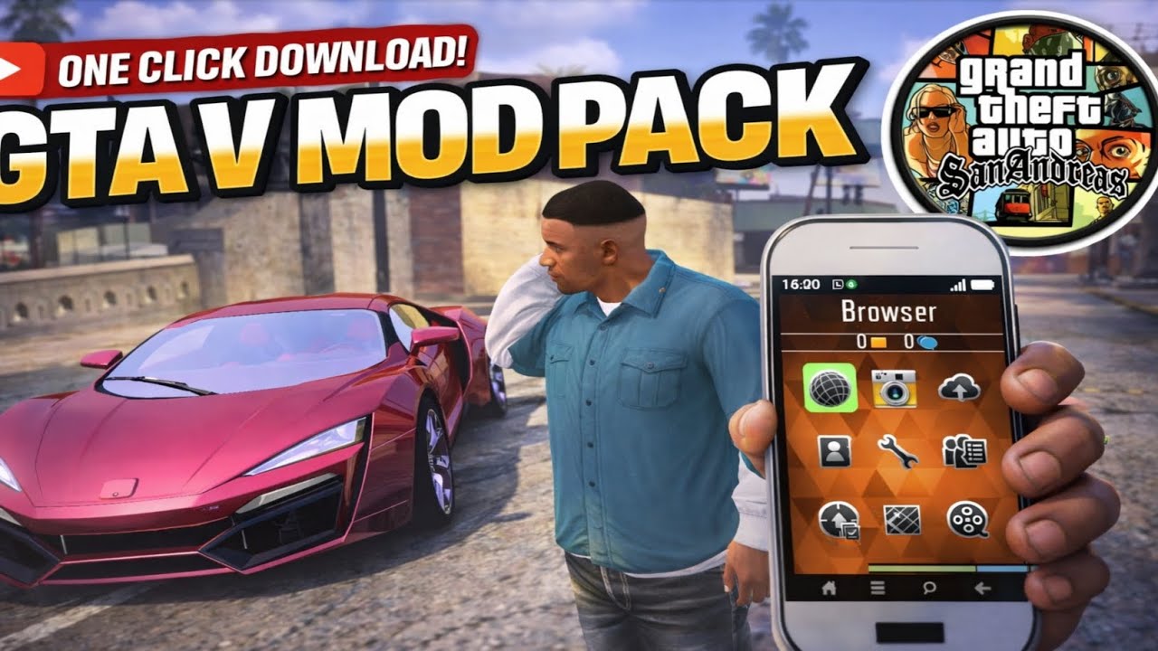GTA SA GTA V Style Mod Pack for Android | Ultra Realistic Graphics + GTA 5 Features (2026)