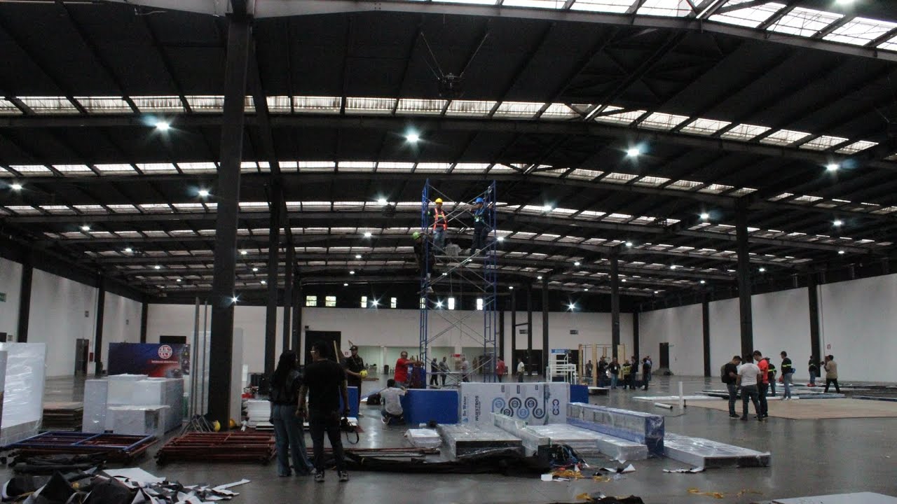 Así se instala la feria del agua más importante de Centroamérica, la ExpoAqua Internacional 