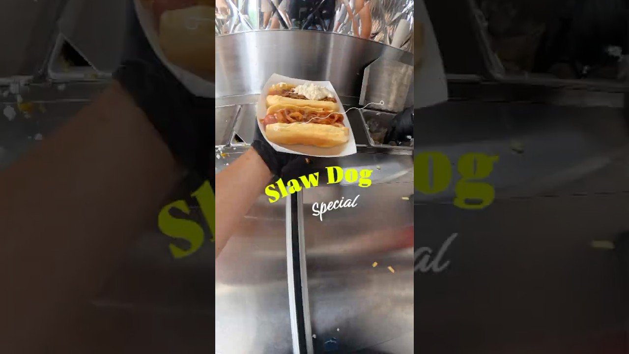 Slawdog special! #pov #fastfood #shortsfeed #hotdogcart