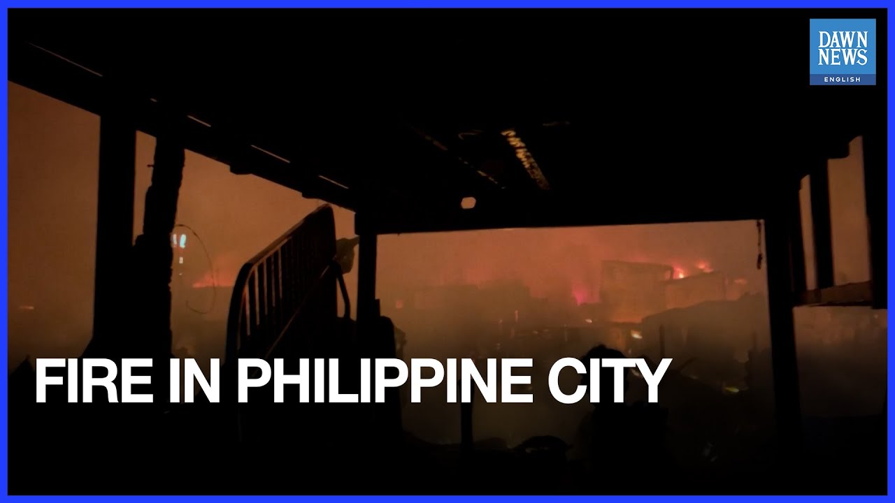Fire Rages Across Residential Area In Philippine City | Dawn News English