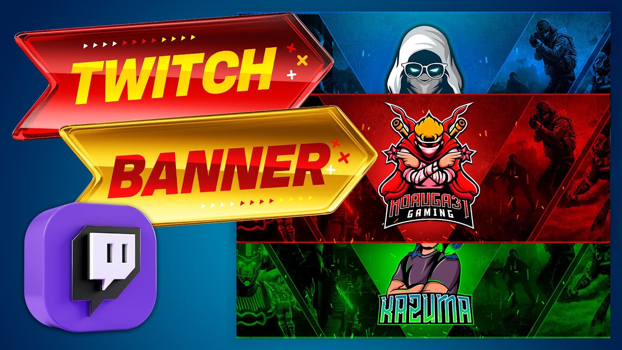 COMO CREAR UN DISEÑO DE BANNER para TWITCH | TUTORIAL FACIL | MEJORA TU CANAL