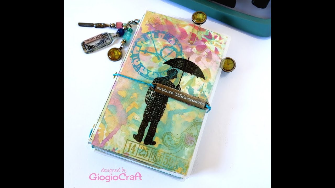 Tutorial: Come fare una agenda MIdori e inserti con i Distress Oxide.