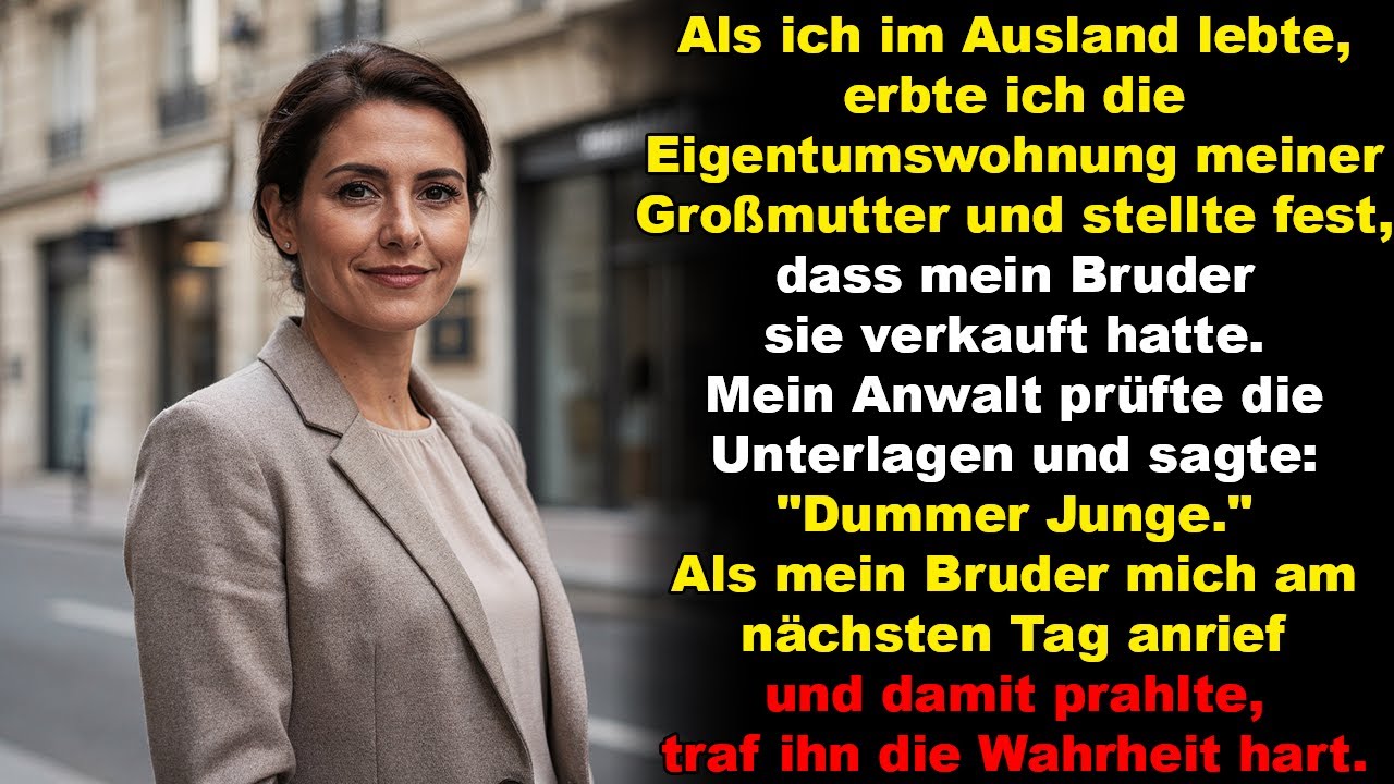 Als ich im Ausland lebte, erbte ich die Eigentumswohnung meiner Großmutter und stellte fest, …