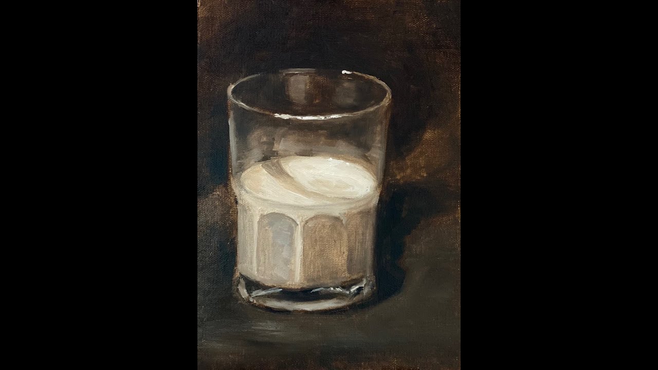 How to Paint a Glass of Milk still life #arttutorial #artclass #painting #stilllife #allaprima #art