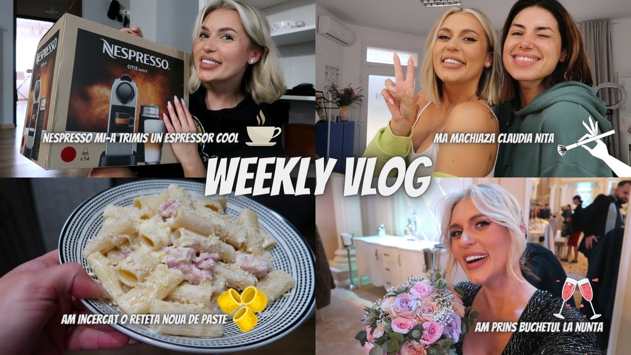 AM PRINS BUCHETUL LA NUNTA LUI GEORGE HORA | UNBOXING NESPRESSO CITIZ & MILK | PASTE CU BACON & PRAZ