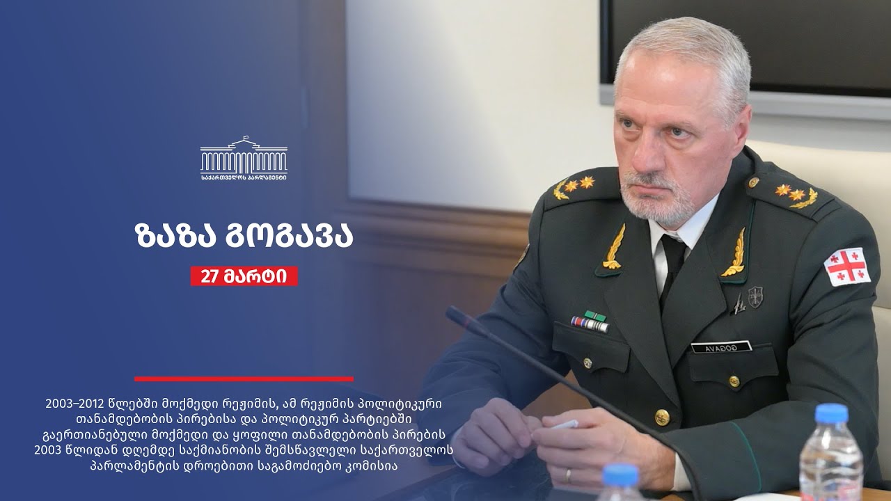 ზაზა გოგავა - საქართველოს პარლამენტის დროებითი საგამოძიებო კომისიის სხდომა N6 - 27.03.2025