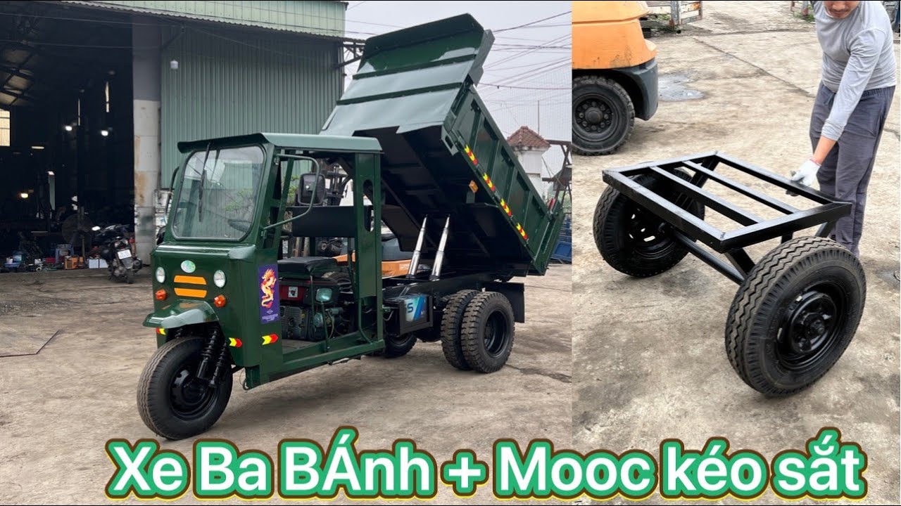18/03/2022 Bàn Giao 1 Bộ Xe Ba Bánh Kép & Mooc Kéo Sắt Về Hải Phòng. 0969.688.777.