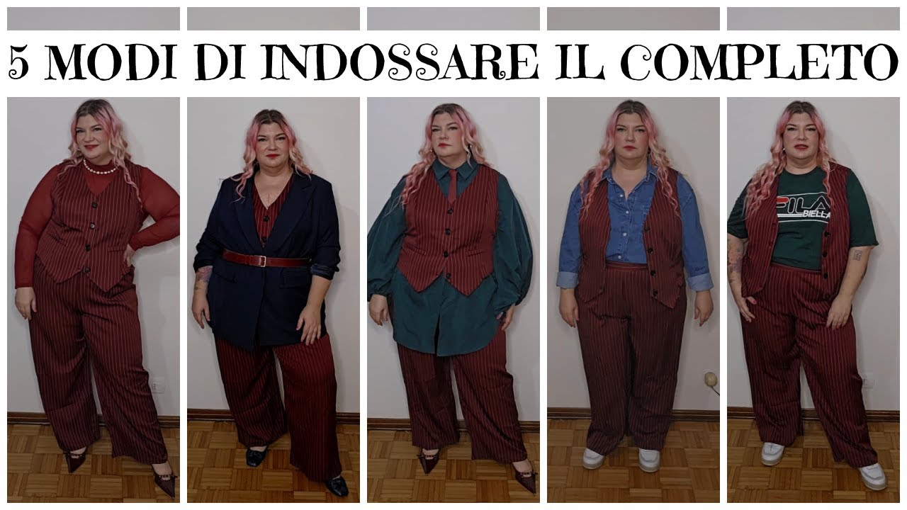5 modi di indossare il completo gilet/pantaloni + 2 bonus - Outfit curvy