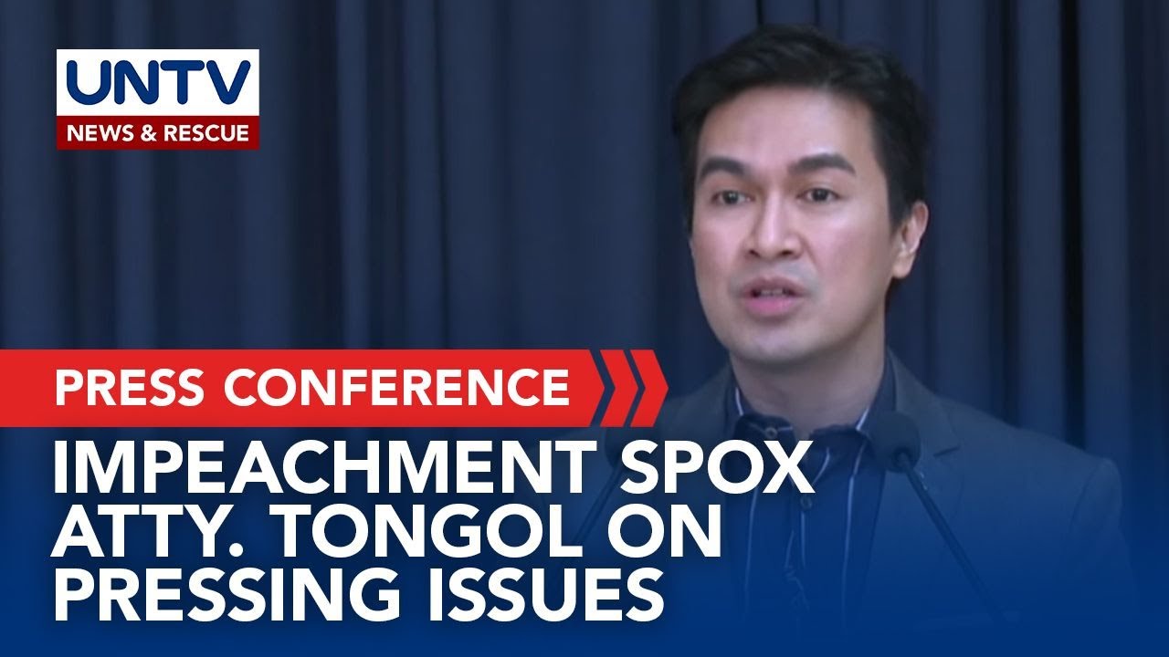 Press briefing with Senate Impeachment Spokesperson Atty. Regie Tongol | July 02, 2025