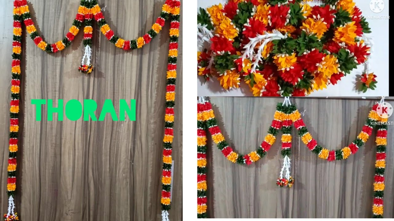 Thorona making with fabric#mala#door hanging #Mala#buy in flipkart#Link in bio