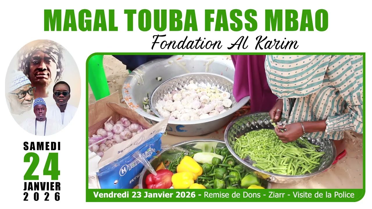 Magal Fass Mbao 2026 - Vendredi 23 Janvier - Remise de Dons, Ziarr et Visite de la Police