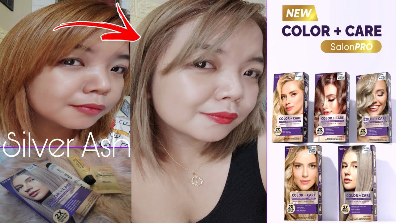DIY HAIR COLOR using LUXE ORGANIX COLOR+CARE SILVER ASH 💜 ||ASH HAIR COLOR ||JHENNY ILOCTO