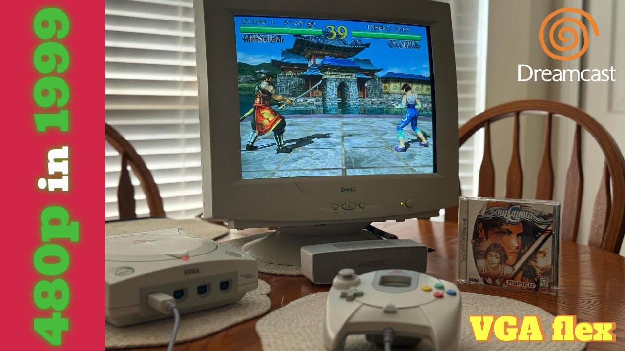 Dreamcast VGA Flex:  Soulcalibur at 480p on a Dell monitor (M780)