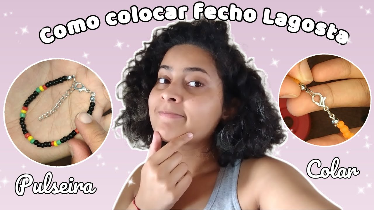 COMO COLOCAR FECHO LAGOSTA EM ACESSÓRIOS DE MIÇANGA || Rebeca Rangel