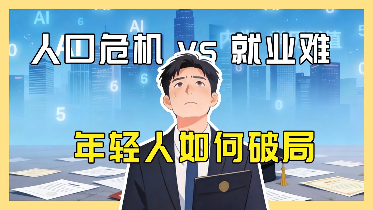新生儿跌破900万，毕业生却冲上1300万：拆解中国当下的“供需错配”新常态。在内卷与AI的双重夹击下，年轻人如何打造自己的“小确定性”？