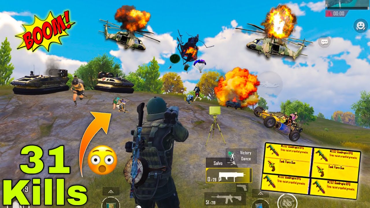 Omg!!😱 x2 Hovercraft vs M202💥 Tank,+Chopper,+Helicopter Ultimate Action in Payload 3.0 | PUBG MOBILE