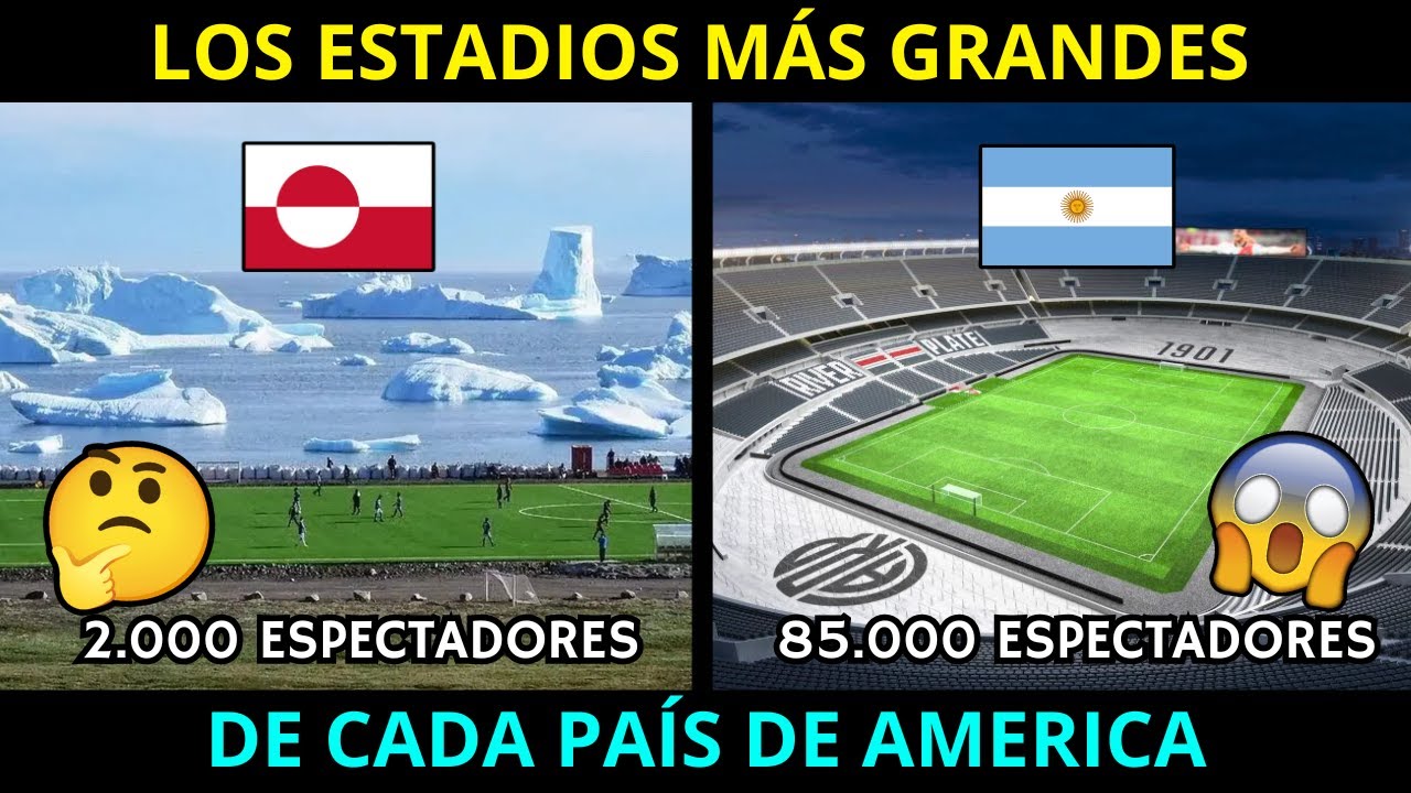Los ESTADIOS MÁS GRANDES de CADA PAÍS de AMERICA