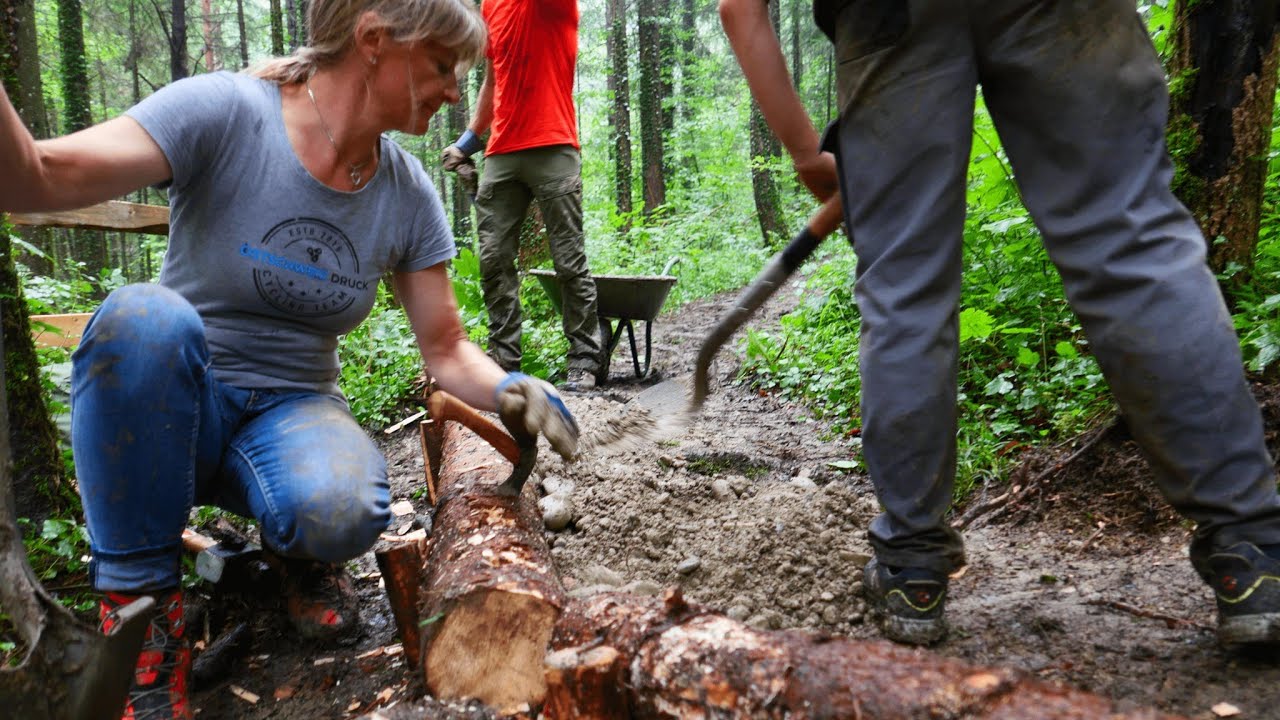 Trailbautag im Widenbachtobel von MTB Rheintal