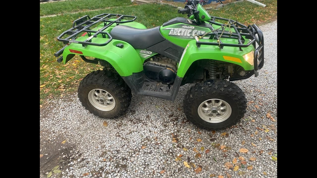 2005 Arctic Cat ATV front drive shaft repair.