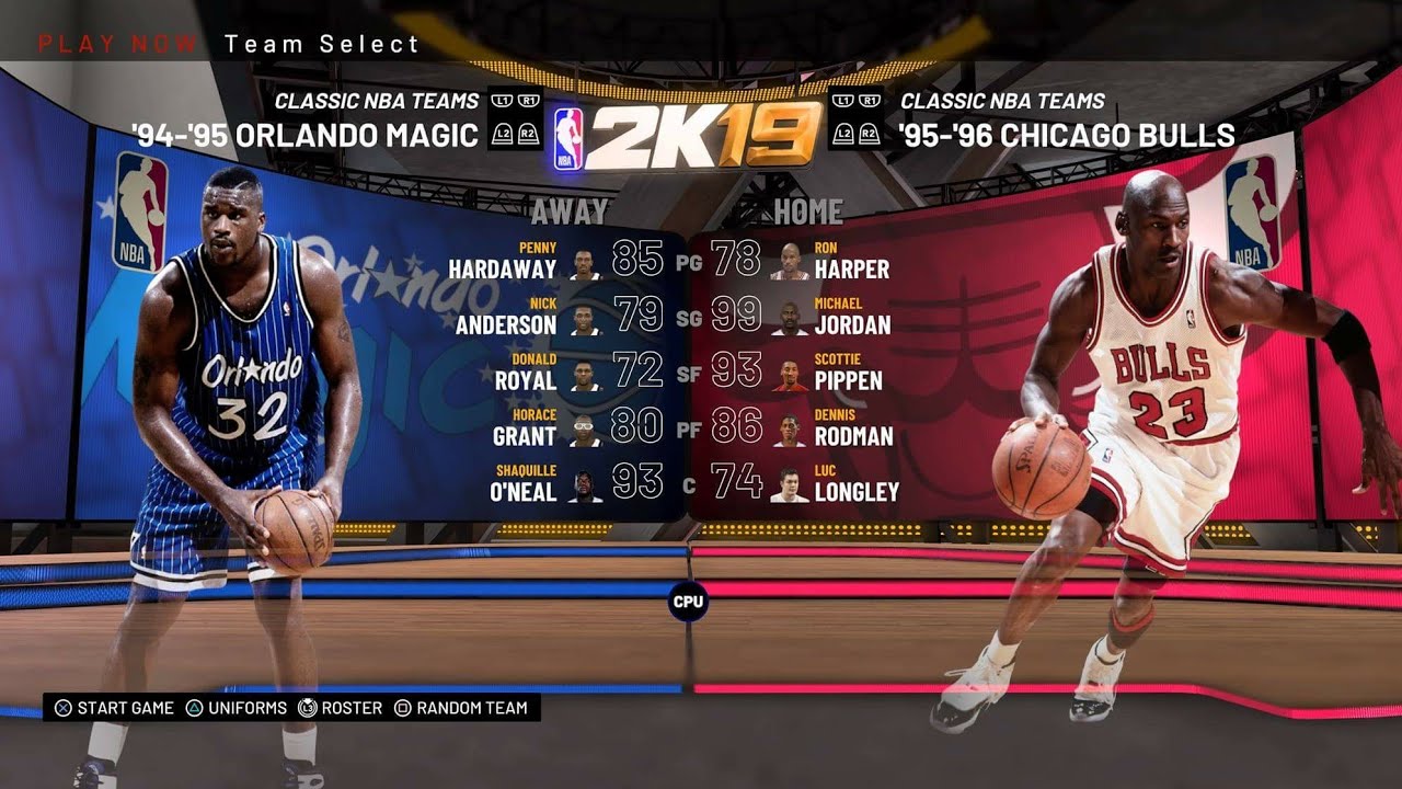 NBA 2K19 - Every Classic Team In Play Now - HD