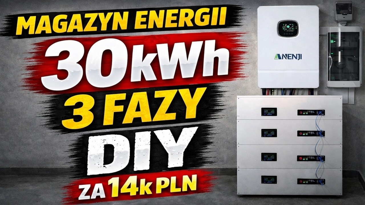 Magazyn Energii 30 kWh 3-fazowy inwerter  &ndash; Realna Instalacja Domowa DIY Koszt, Schemat, Działanie