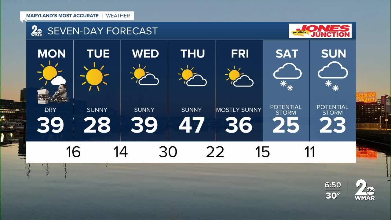 WMAR-2 News Dylan Robichaud Sunday night weather