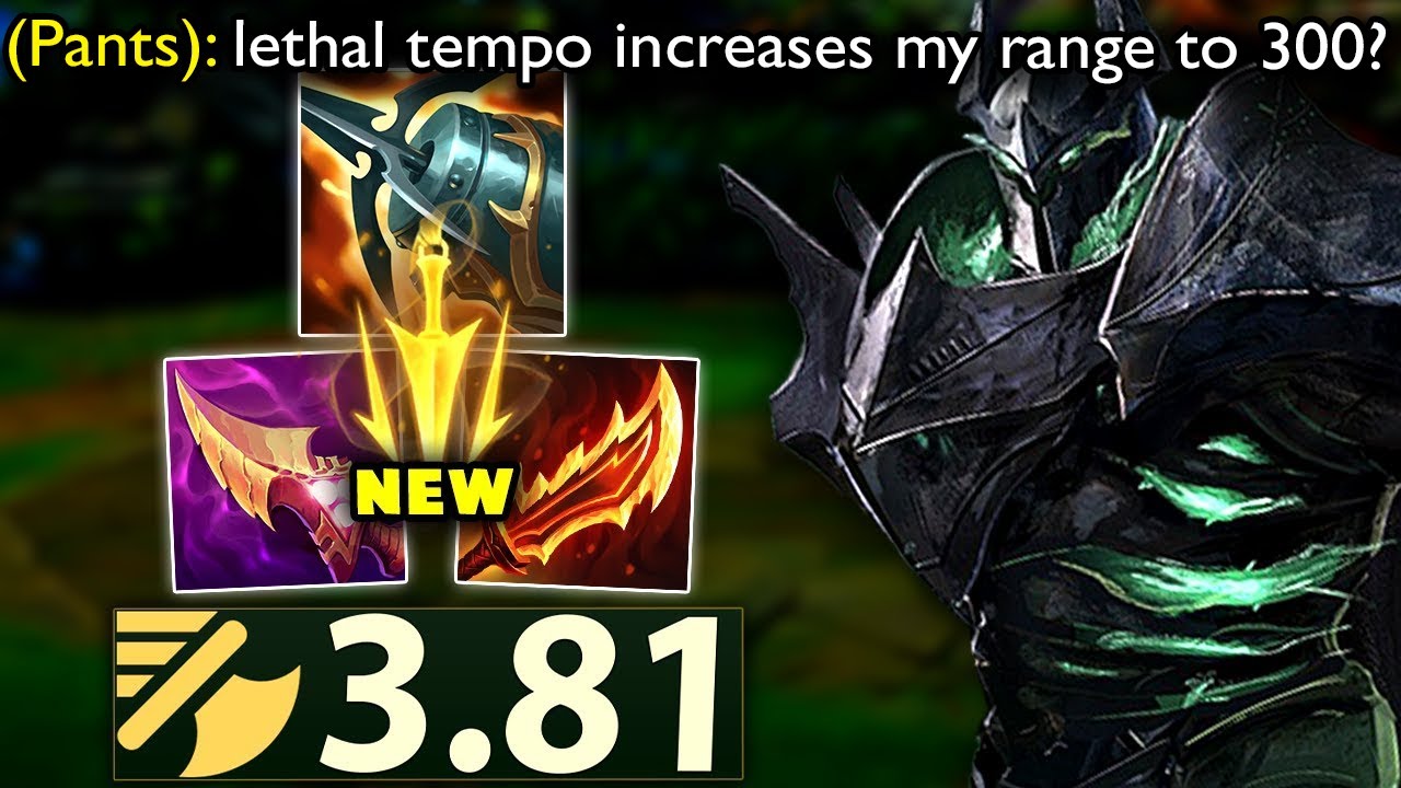 I play Mordekaiser with Lethal Tempo and I bonk everyone at full attack speed with 300 Range