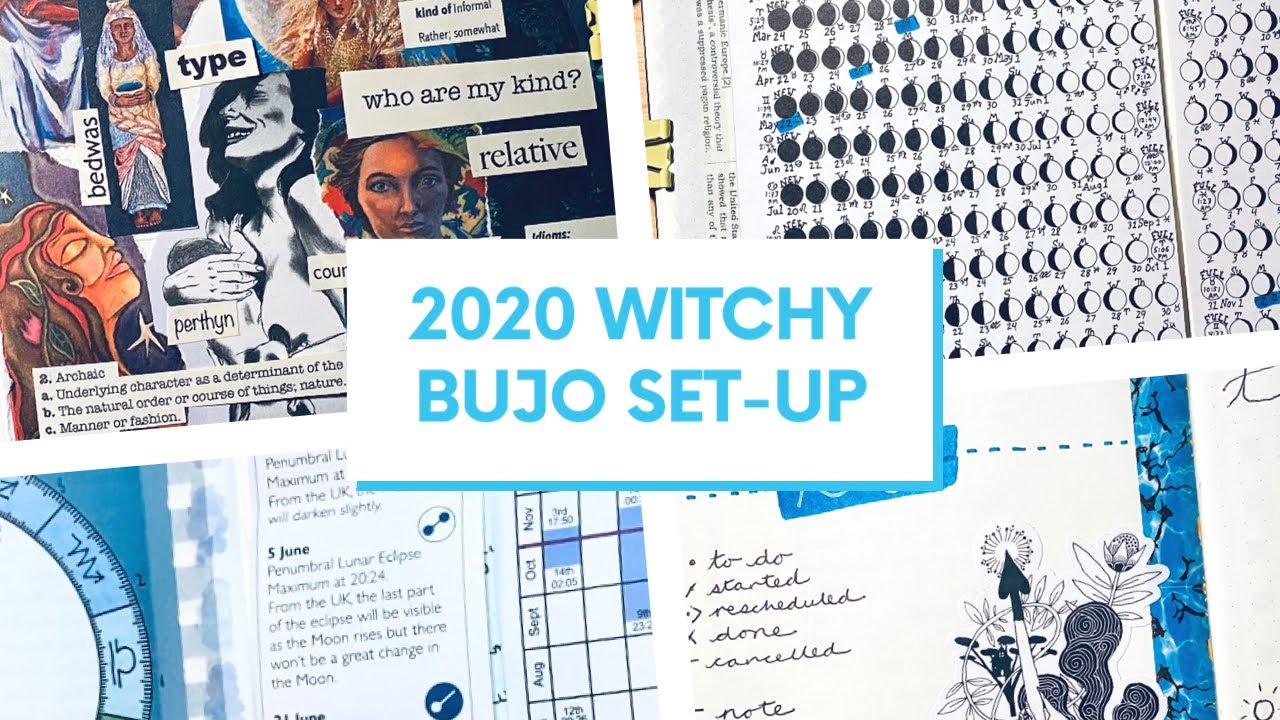 Оформление ежедневника Bullet Journal на 2020 год, включая астрологию и фазы Луны #witchybujo