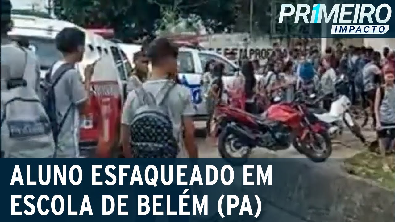 Estudante do ensino médio é esfaqueado em escola de Belém (PA) | Primeiro Impacto (31/03/23)