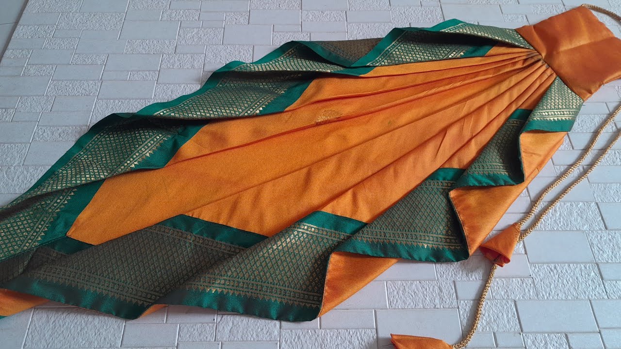 Gudi chi sadi | gudi che vastr | गुढीपाडवा विशेष शंखाच्या आकाराची गुढीची साडी | गुढीचे वस्त्र