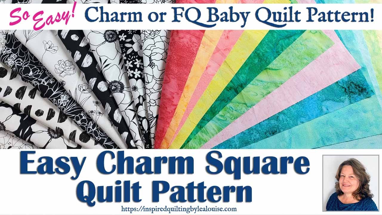 Easy Charm Square Quilting Pattern-Batik Fat Quarter Quilt Pattern-Fat Quarters Stash Buster-Batiks