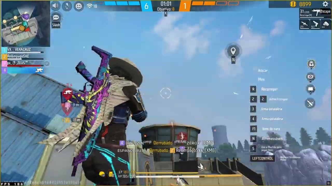 HIGHLIGHTS EM 4x4 ! 🥋🏆 1366x768 Highlights PC Fraco Free Fire Ryzen 5 5600 GTX 1060 6 GB