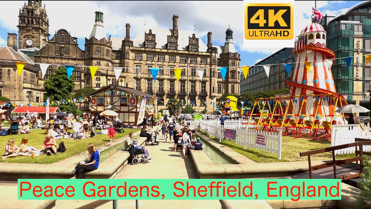 Sheffield City Centre Walk in 4K