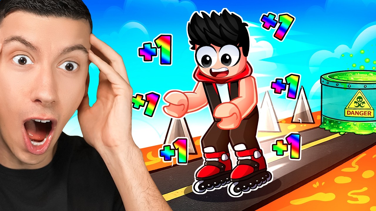 Chaque seconde +1 VITESSE en ROLLER dans ROBLOX !