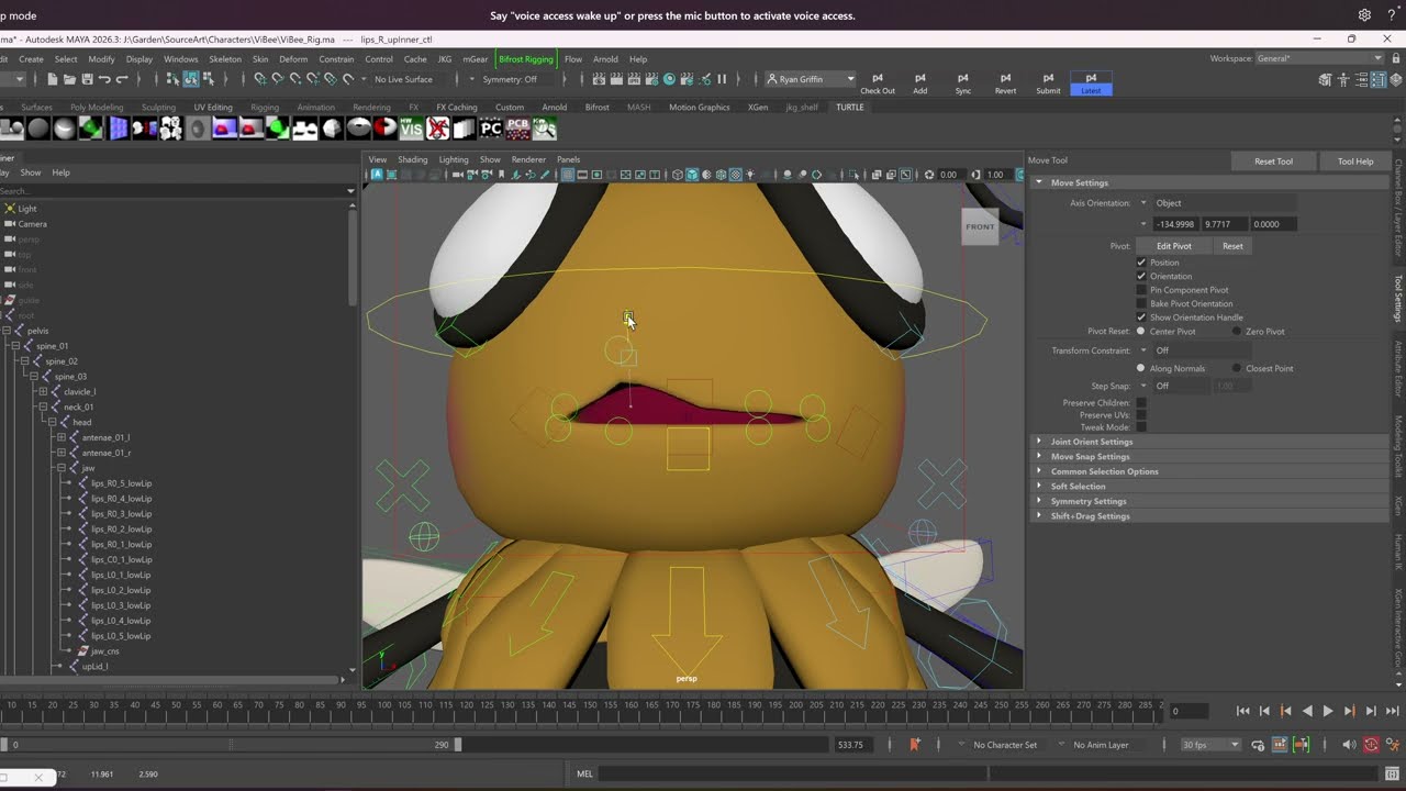 Using the MGear Lip Rigger in Maya 2025