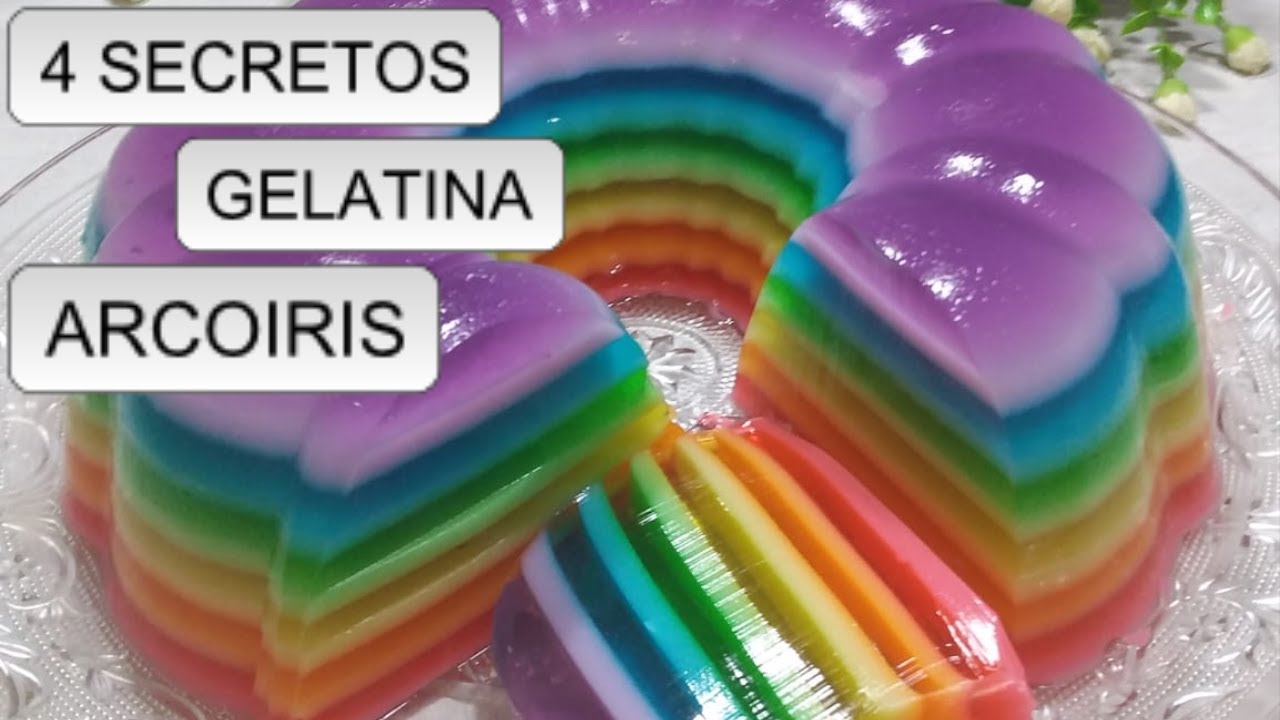 4 SECRETOS DE LA GELATINA ARCOIRIS! QUEDA HERMOSISIMA! / 4 SECRETS OF THE RAINBOW GELATIN! STUNNING!