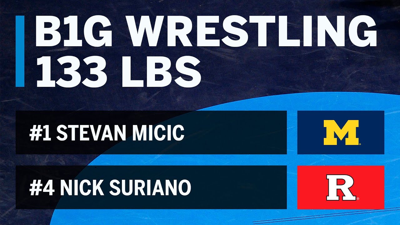 133 фунта: №1 Стеван Мичич (Мичиган) против №4 Ника Суриано (Рутгерс) | Big Ten Wrestling